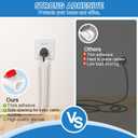 Wall Cable Hider, Flexible Wire Cord Management Self-Adhesive Cord Covers for Wires on Wall, Side Open One Cord Cable Raceway Wire Cover for Cords, HDMI Cord Hider for Wall Mount TV (1-2 cables,158in)