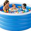Inflatable Pool for Adults, 71" x 30" Blow Up Pools, Round Family Swimming Pool