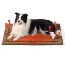 Bedsure Self Warming Dog Bed for Large Dogs, Self Heating Dog Crate Pad, Thermal Extra Warm Puppy Mat Indoor, Non-Slip & Washable, Not Electric, 35" x 23", Brown