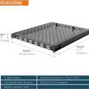 Tecmojo 1U Sliding Rack Shelf,4-Post Vented Rack Mount Shelf,21.7in Deep with Adjustable Mounting Depth 21.7-35.4in,Supports to 110lbs,for 19 Inch AV/Network Equipment Rack,Unassembled,Black