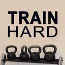 6 x Inspirational Quotes Wall Decals for Gym: Motivational Vinyl Art Wall Stickers for Office Garage Classroom School - Train Hard 28.6" X 15"