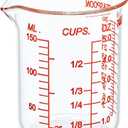 High Borosilicate Glass Measuring Cup-V-Shaped SpoutGlass Measuring Beaker for Kitchen or Restaurant, Easy to Read, 150 ML (5 Oz)-Single