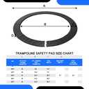 Trampoline Pad, Universal Weatherproof Anti-Slip Replacement pad, Durable Outdoor Trampoline Frame Protector Accessories, Fit  12FT  Round Trampoline Frames