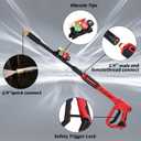Pressure Washer Gun with 16" Replacement Extension Wand, 6 Nozzle Tips with Nozzle Holder, High Power Washer Spray Gun with M22 Fitting, 1/4" Quick Connect for Foam Cannon Car Wash, 5000 PSI
