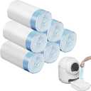 120 Count Extra Large Cat Litter Box Liners, Cat Litter Waste Receptacles Bags for Cleanpethome Self Cleaning Litter Box (Blue)