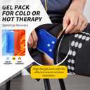 CAMBIVO Thigh Compression Sleeves - Hamstring & Quad Support with Hot & Cold Gel Pack - Upper Leg Braces for Sciatica Pain Relief, Pulled Muscle Strains, Two Adjustable Non-Slip Straps (Large, Black)