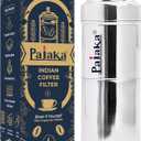 PAJAKA South Indian Filter Coffee Maker 4-6 Cup Mug Madras Kaapi Kappi Drip Decoction Maker Brewer Dripper Stainless Steel Medium Size for Home & Kitchen (250 ML)