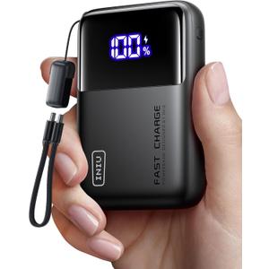 INIU 20000mAh Laptop Power Bank, Ultra Compact 65W PD Dual Fast Charging Portable Charger, TSA Approved Battery Pack with USB C Cable for Travel MacBook iPad Tablet Switch iPhone 17 16 Pro Samsung S25 | USB C Cable, Flight-Safe, Travel Essentials, Portable Charger for MacBook Pro, Steam Deck, iPhone, iPad etc