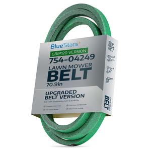 [Upgraded Grip120] BlueStars 954-04249A 754-04249 Lower Drive Belt - Compatible with MTD Troy Bilt Pony Huskee LT4200 Craftsman Mowers - Replaces 954-04249 754-04249A | Aramid Cord | 70.9"