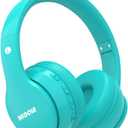 MIDOLA Kids Headphones Bluetooth 5.4 Wireless 68H Play Time Volume Limit 85/94dB Over-Ear Foldable Headset,Type-C Fast Charging,Wired Aux Mic for Toddler Child Pad Tablet Cyan (Turquoise)