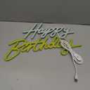 Happy Birthday Neon Sign, Neon Sign for Wall Decor, USB Powered Dimmable Neon Light, LED Happy Birthday Light Up Sign for Party, Perfect for Backdrop Birthday Party Decoration, White and Yellow