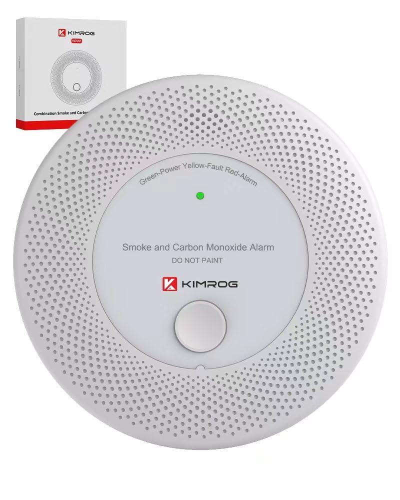 Smoke and Carbon Monoxide Detector, 2 in 1 CO Detector with Bright LED, for Home, Garage, RV, V-0 Fireproof Housing, Expires 10yrs After Open