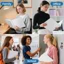 SUNEE 3 Ring Binder 2 Inch 2 Pack, Clear View Three Ring PVC-Free (Fit 8.5x11 Inches) for School or Office Supplies, White