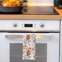 Fall Pumpkin Kitchen Dish Tea Towels, Farmhouse Fall Autumn Floral Pumpkin Harvest Decorative Hand Towels for Bathroom Kitchen, Autumn Bathroom Decor, 16x24 Inch