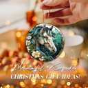 5 x Horse Ornament 2025  White Elephant Gift Ornament, Artistic Horse Lover Gift, Rustic Farmhouse Holiday Tree Decoration, Animal Art Floral, Country Home Dcor