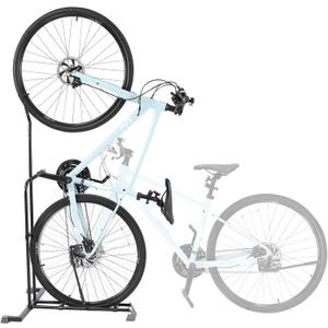 YueTong Vertical Bike Stand, 2 Bike Rack Garage, Upright and Horizontal, Indoor Bicycle Storage for Floor.