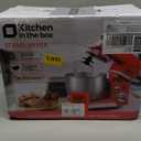 Kitchen in the box Stand Mixer,3.2Qt Small Electric Food Mixer,6 Speeds Portable Lightweight Kitchen Mixer for Daily Use with Egg Whisk,Dough Hook,Flat Beater (Black)