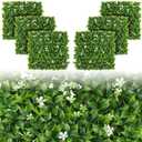 Luyue 6pcs Artificial Grass Wall Panels Epipremnum Greenery Backdrop 2020 Green Flower Hedge Panel Greenery Grass Wall Decor Privacy Screen Wall Backdrop