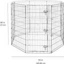 Amazon Basics Foldable Metal Indoor/Outdoor Dog Playpen, Octagonal Exercise Pen, Single Door, 8 Panels, 48 Inch Tall, X-Large, 60 x 60 x 48 Inches, Easy to Assemble, Black