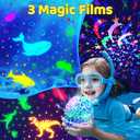 Staryou Sensory Lights Baby Sound Machine Night Light Projector Sensory Toys for Kids with Autism Toys for Boys 3-10 | 15 White Noise 3D Films 31 Colors Night Light for Kids, Fidget Toys for Kids