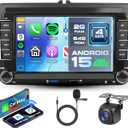 Android Car Stereo for Volkswagen VW Jetta Passat Golf Beetle Polo Tiguan for SEAT for Skoda with Wireless Carplay Android Auto, 7 Inch Touchscreen with GPS,Bluetooth,WiFi,FM/RDS,EQ,ASP,SWC