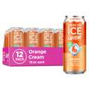 Sparkling Ice Caffeine Soda Shoppe Orange Cream Perfectly Caffeinated Sparkling Water with 70mg Caffeine, Zero Sugar, with Antioxidants and Vitamins, 16 fl oz Cans (Pack Of 12) (EXP 03/23/27)