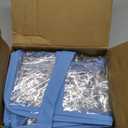 Clear Vinyl Zippered Storage Bags (3-Pack) 40L Sturdy Storage Bags for Sweaters, Blankets, Comforters, Bedding Sets and Much More! (Light Blue, 18x15x9)