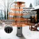 Amazon Basics 46,000 BTU Portable Outdoor Propane Patio Heater with Wheels, Commercial & Residential with Water Tank, Adjustable Heat Output, 9-Foot Radius, Slate Gray, 32.1"L x 32.1"W x 91.3"H, Slate Grey