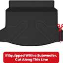 LASFIT Trunk Mat for Honda Civic Hatchback 2022-2026 & Civic Hatchback Hybrid 2025-2026, All Weather TPE Custom Fit Trunk Liner Cargo Mat Cargo Liner with Subwoofer, Black