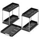 NIUXX Expandable Under Sink Organizer: 2 Tier Height Adjustable