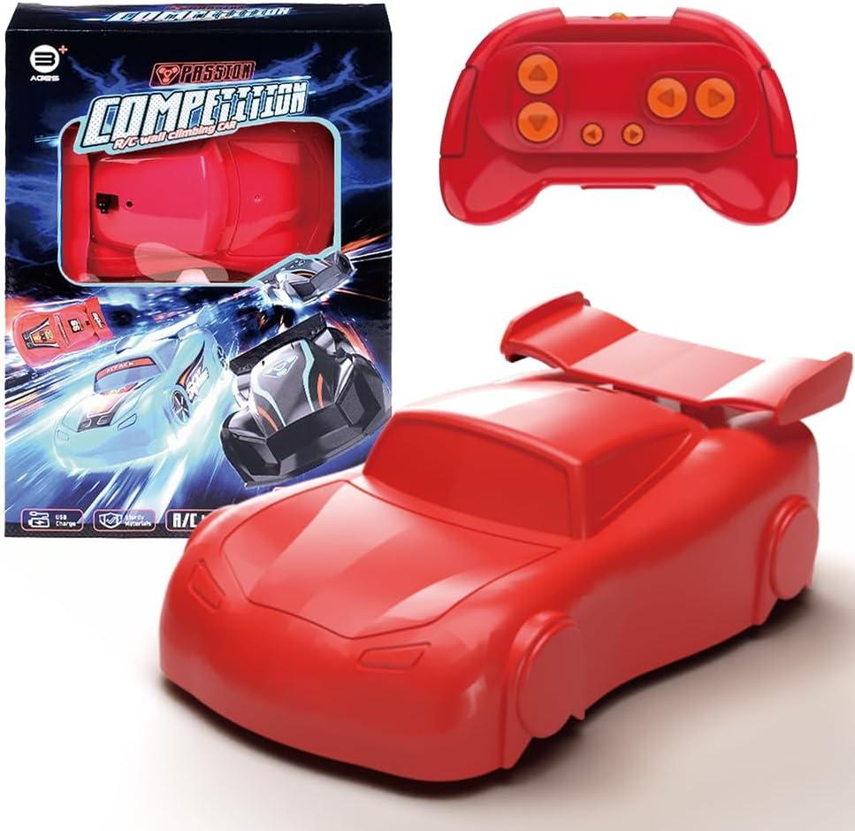 MIXSHAKE Remote Control Racing Toy for Kids, Red Cartoon Movie Car Design, Wall Climbing RC Cars, High-Speed MINI Toy Vehicle Gift for Boys Age 3 4 5 6, Christmas and Birthday Gifts