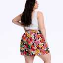 Plus Size Shorts for Women Casual Elastic Waist Wide Leg Flowy Shorts with Pockets Summer Vacation Outfits (XXXL)