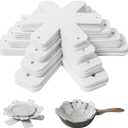 Pot and Pan Protectors, Set of 24 and 4 Different Sizes (10" 12" 14" 16") Felt Pan Separators Pads Pot Dividers Pads for Stacking and Protecting Pots and Pans, White