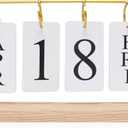 Uguisu Desktop Decor, Wall Calendar, Gold Metal Stand with Paper Monthly Daily Calendar, Home Decor, Living Room Decor, Hallway Decorative Ornament, Reusable Office Accessory.