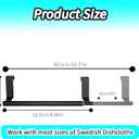 Swedish Dishcloth Holder with EVA Pad,Retractable Space Saving Swedish Dishcloth Hanger Over Cabinet Door,Hole Free,L8.8-14.4*W2.7Inch,Black,1PC