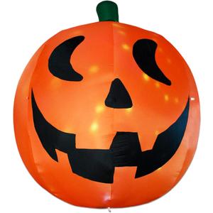 AJY 10 Feet Halloween Inflatable Giant Pumpkin with Build-in LEDs Blow Up Inflatables for Halloween Party Indoor Outdoor Blow Up Decoration Yard Garden Lawn Decorations