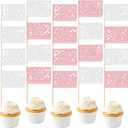 Mifoci 80 Pcs Cielito Lindo Baby Shower Cupcake Toppers Papel Picado Cake Toppers Mexican Fiesta Theme Party Decorations Supplies for Baby Shower Banquet Celebration Party Supplies Decor