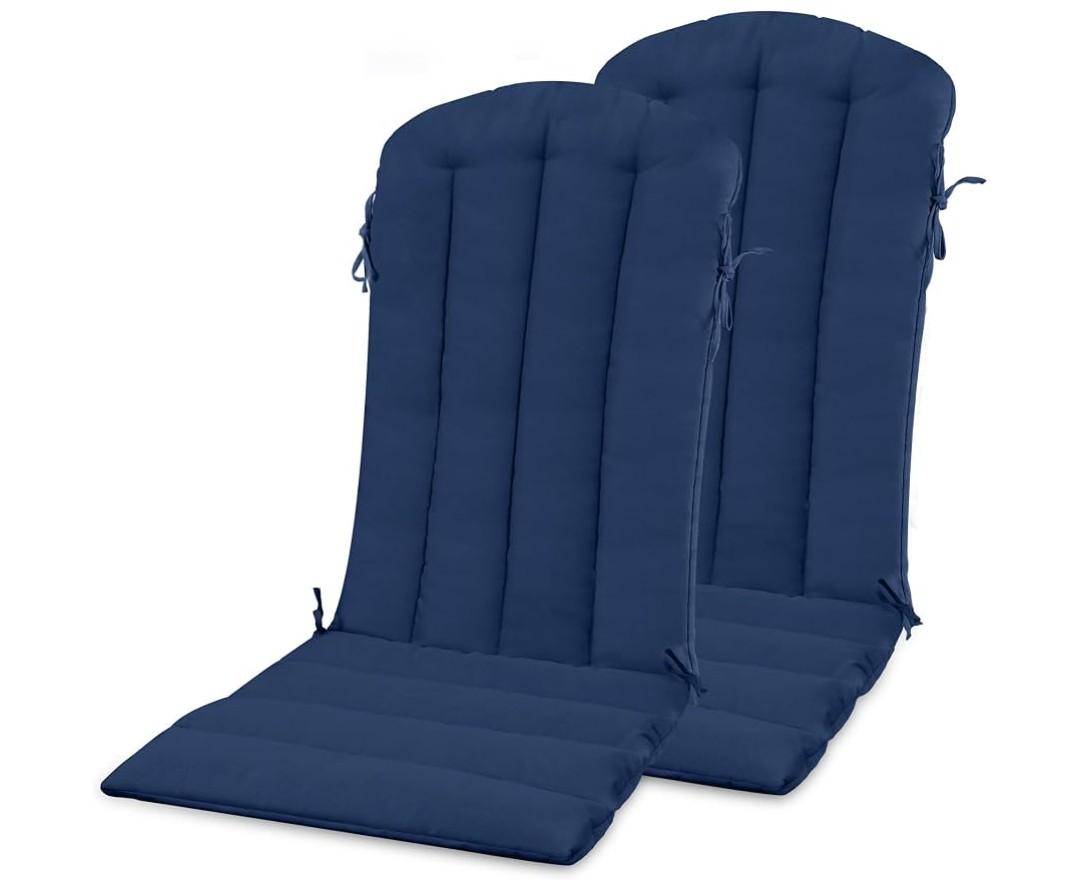 YEFU Adirondack Chair Cushion, 19.7x18.9 Thin Chair Cushions Set of 2, Navy
Rocking Chair Cushion with Ties, 19.7x18.9x1.5 Inch High Back Thin Fade & Water Resistant Patio Cushions for Outdoor