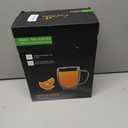 CNGLASS 6 Pack Double Walled Glass Coffee Mugs12oz Clear Coffee Cups with HandleInsulated Glass Espresso Mugs for Latte,Cappuccino,Tea