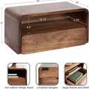 Kate and Laurel Kato Modern Wood Floating Side Table with Drawer; 18 x 10 x 9; Walnut Brown; Contemporary Wooden Floating Nightstand for Bedroom Bedside Table