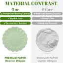 NatNarr 30 Pcs Sage Green Paper Plates 9.5 In Green Plates Disposable Heavy Duty Scalloped Party Plate with Shell Edge for Wedding Birthday Bridal Shower Baby Shower