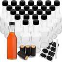 Accguan 5oz / 150ml Hot Sauce Bottles Glass Bottle Clear Oil Bottle for Kitchen- 25 Pack