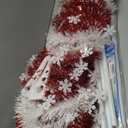 Amscan Elegant Red & White Small Candy Cane Tinsel Tree Centerpiece - 10" (1 Pc.) | Festive Tabletop Display, Sliver Star Eye-Catching Addition to Celebrations
