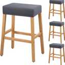 YISUN Stool Covers Rectangle - 4 Pack Stretch Waterproof Saddle Seat Cover Counter Bar Stools Bar Chairs Covers Kitchen Island Chairs Cushion Protector (Argyle-dark Grey)