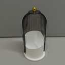 Dustproof Toothbrush Holders with Cover for Bathrooms, Countertop Covered Tooth Brush Holder for Bathroom, Rotating Plastic Toothpaste & Makeup Brush Holder Organizer with Lid for Vanity, Grey White