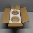 2 Pcs Amber Glass Tulip Lamp Shades Small Flower Art Sconce Shade E26 Base 1.65" Top x 4.45" Dia. x 4.33" H Mini Lampshades Replacement for Table Chandelier Decor Vanity Pendant Light Covers