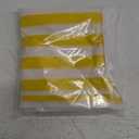 Vpang 2 Pcs Striped Plastic Print Tablecloths Disposable Table Cover Thickened Rectangle Tablecover, Kitchen Picnic Wedding Birthday Party Table Covers, 54"x108" (Yellow Stripe)