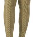 BomKinta Knee High Socks Women - Warm Knit Cozy Leg Warmers - Thick Boot Stockings for Women Size 5-10 (Khaki)