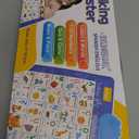 Bilingual Interactive Wall Chart for Kids  English & Spanish ABC Song Poster with Sound Effects, Alphabet, Numbers, Animal Words & Piano for Toddlers 1-6 (Blue)