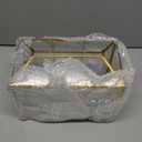 Gold Brass & Glass Wedding Card Box with Heart-Shaped Lock & Slot, Clear Envelope Holder for Reception, Secure Cash Gift Storage Box for Wedding Party, Geometric Handmade Lock Box with 2 Keys